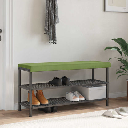 vidaXL Bench Cushion Velvet Light Green Depth 35 cm
