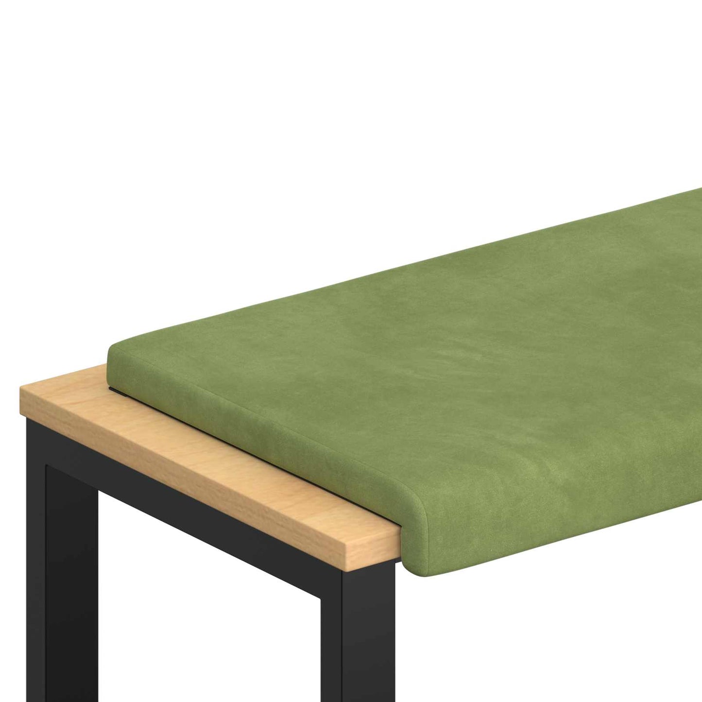 vidaXL Bench Cushion Velvet Light Green Depth 35 cm