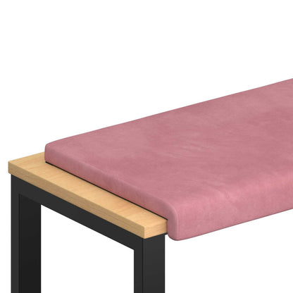 vidaXL Bench Cushion Velvet Pink Depth 35 cm