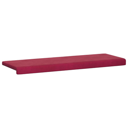 vidaXL Bench Cushion Velvet Wine Red Depth 35 cm