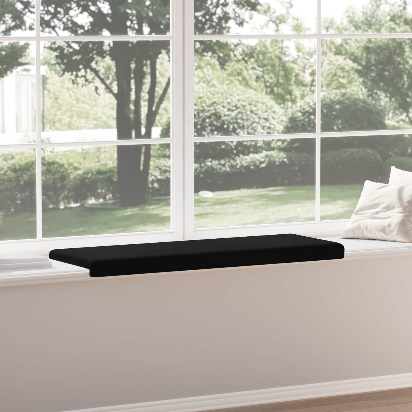 vidaXL Bench Cushion Velvet Black Depth 35 cm
