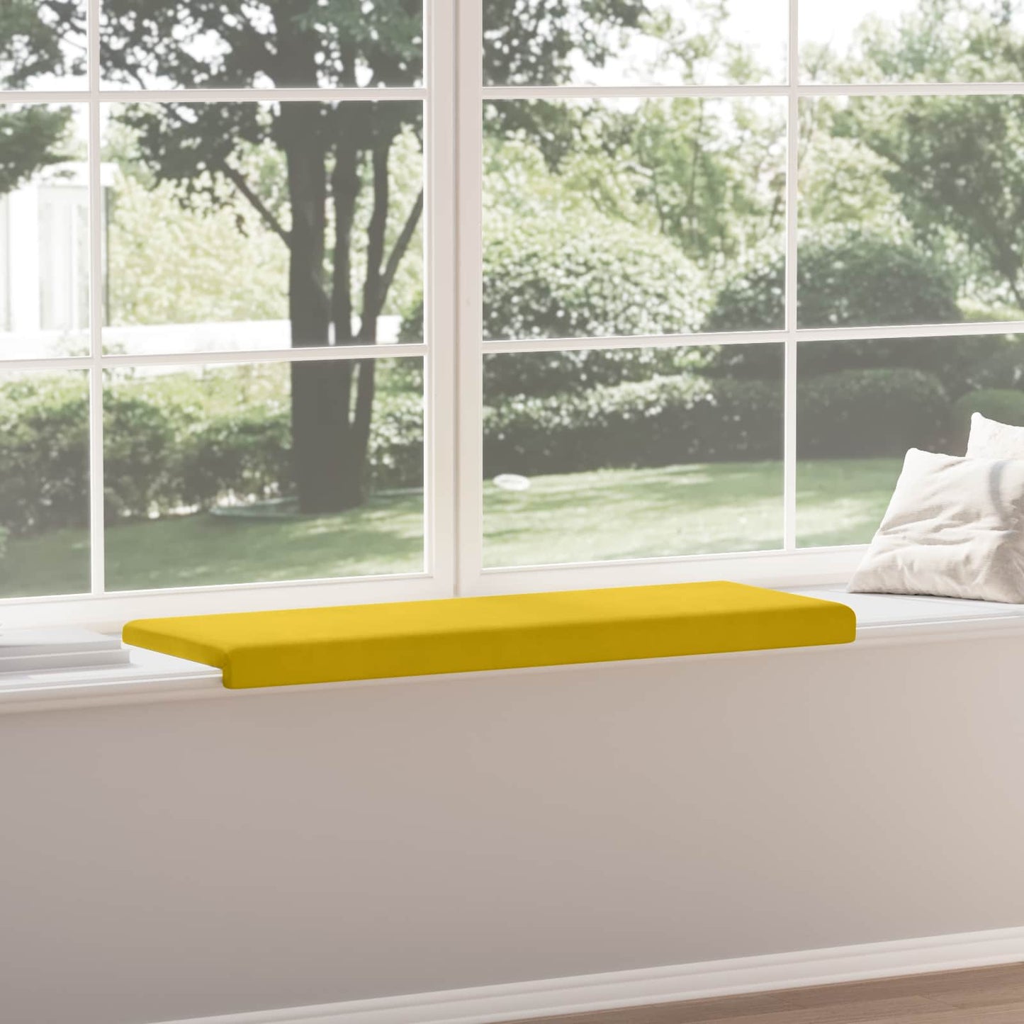 vidaXL Bench Cushion Velvet Yellow Depth 35 cm