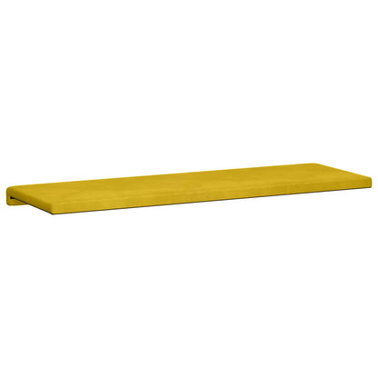 vidaXL Bench Cushion Velvet Yellow Depth 35 cm