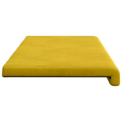 vidaXL Bench Cushion Velvet Yellow Depth 35 cm