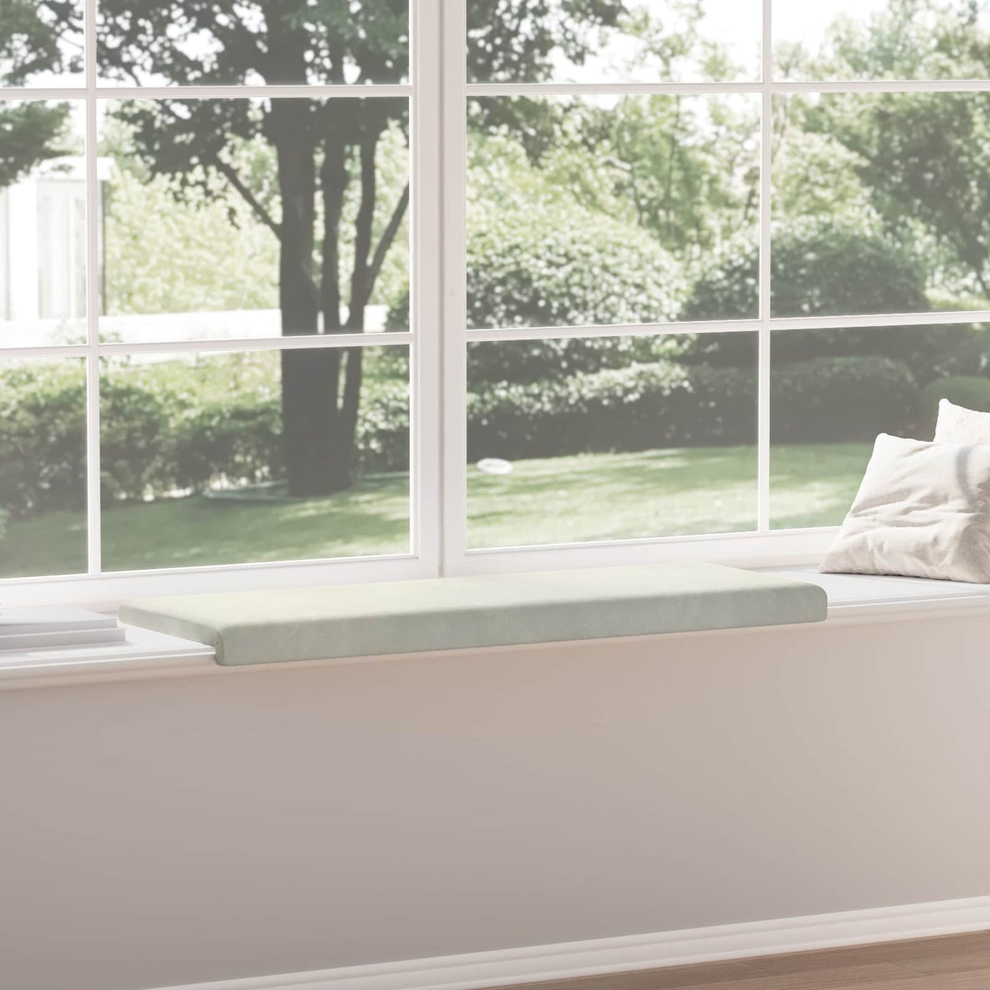 vidaXL Bench Cushion Velvet Cream Depth 35 cm