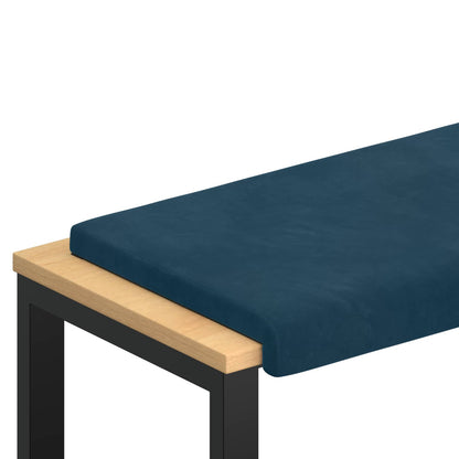 vidaXL Bench Cushion Velvet Blue Depth 35 cm