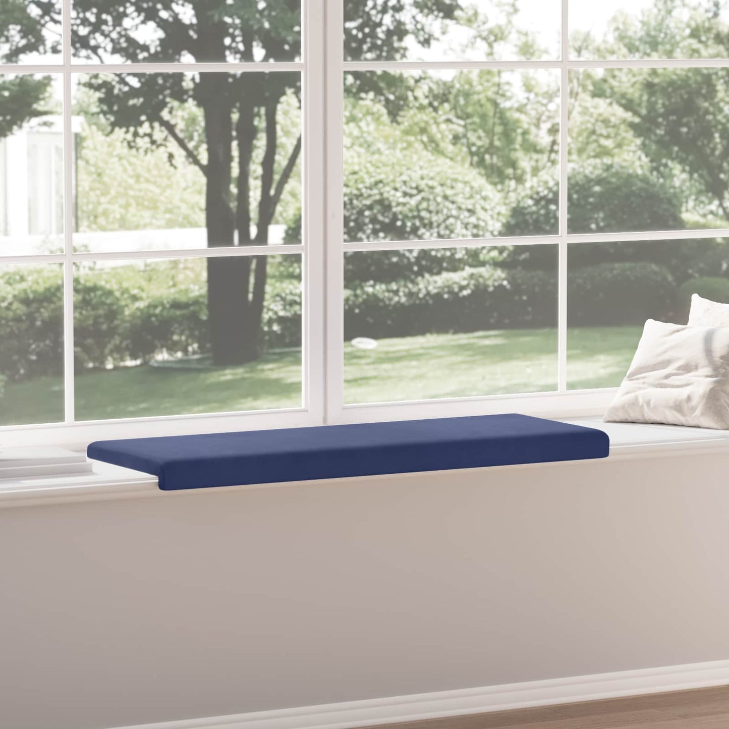 vidaXL Bench Cushion Velvet Police Blue Depth 35 cm