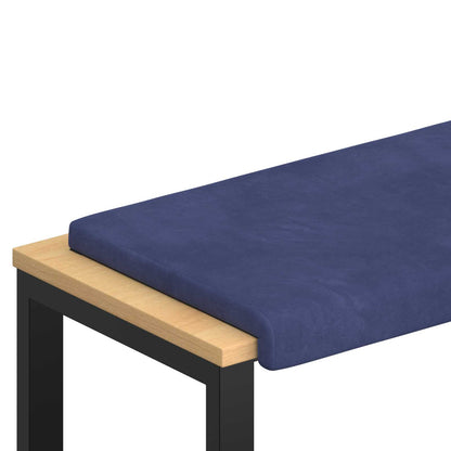 vidaXL Bench Cushion Velvet Police Blue Depth 35 cm