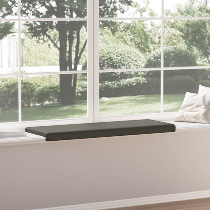 vidaXL Bench Cushion Faux Leather Grey Depth 35 cm