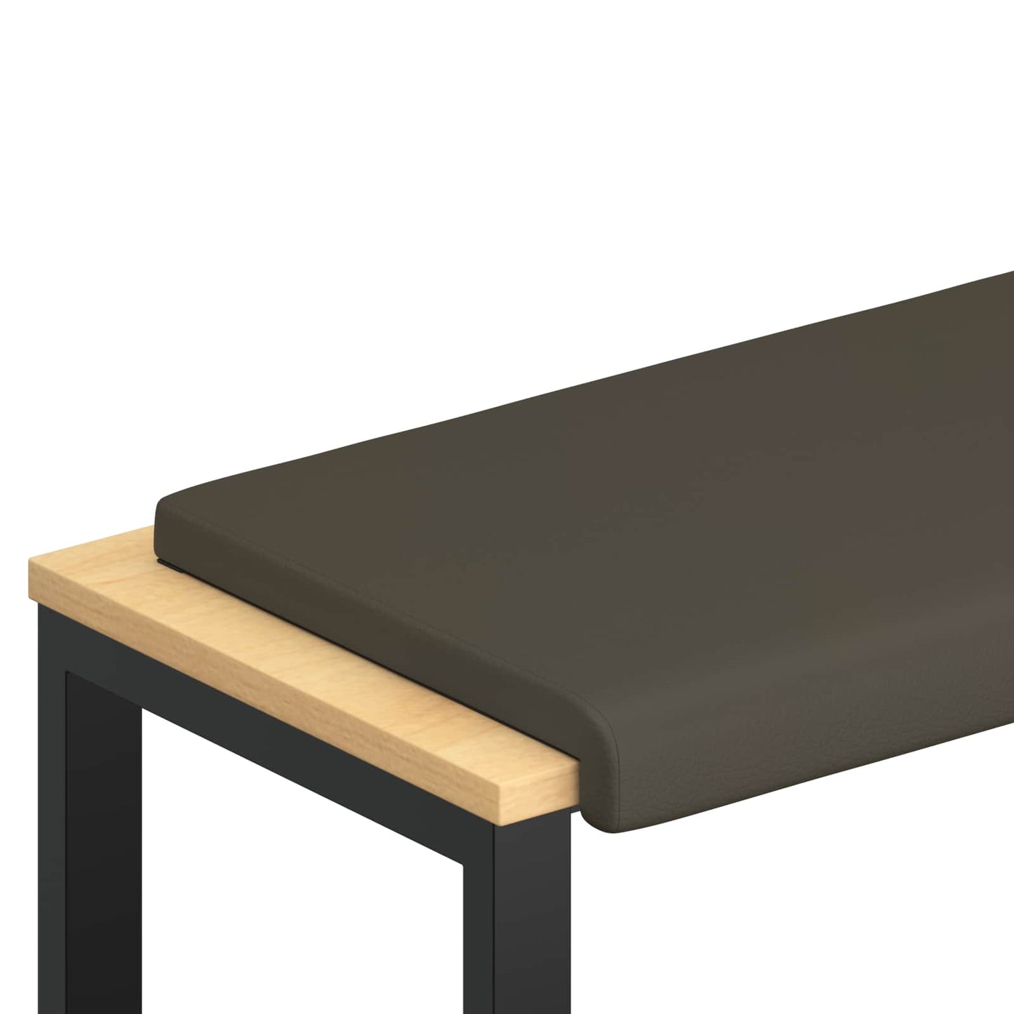 vidaXL Bench Cushion Faux Leather Grey Depth 35 cm