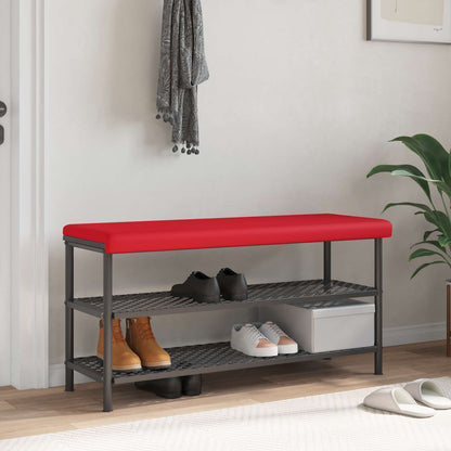 vidaXL Bench Cushion Faux Leather Red Depth 35 cm