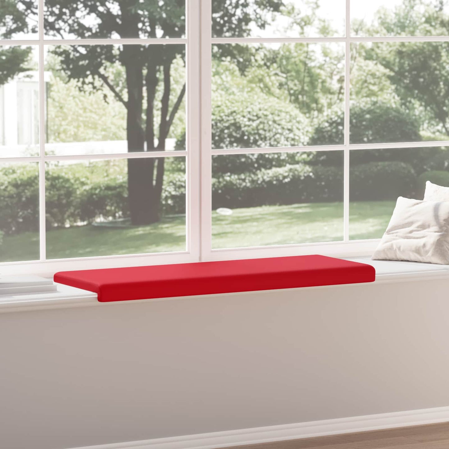 vidaXL Bench Cushion Faux Leather Red Depth 35 cm