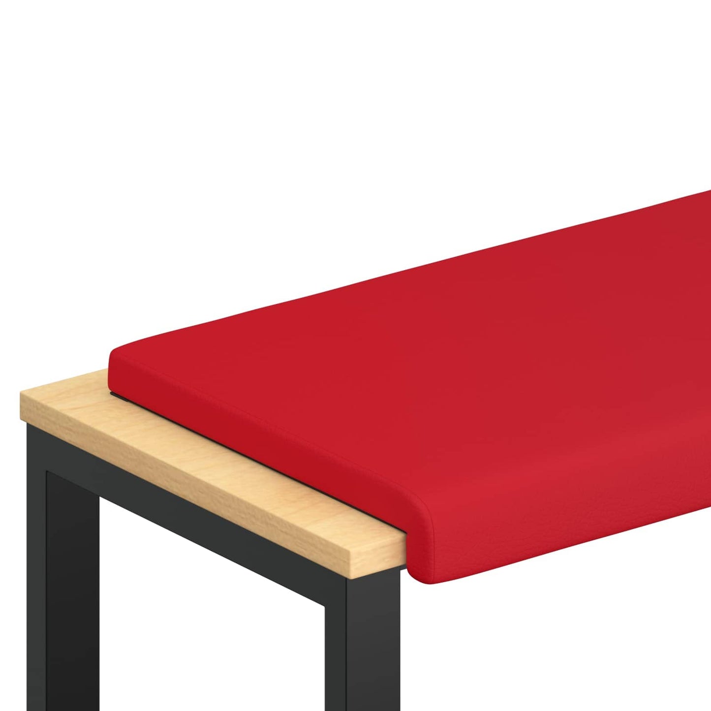 vidaXL Bench Cushion Faux Leather Red Depth 35 cm