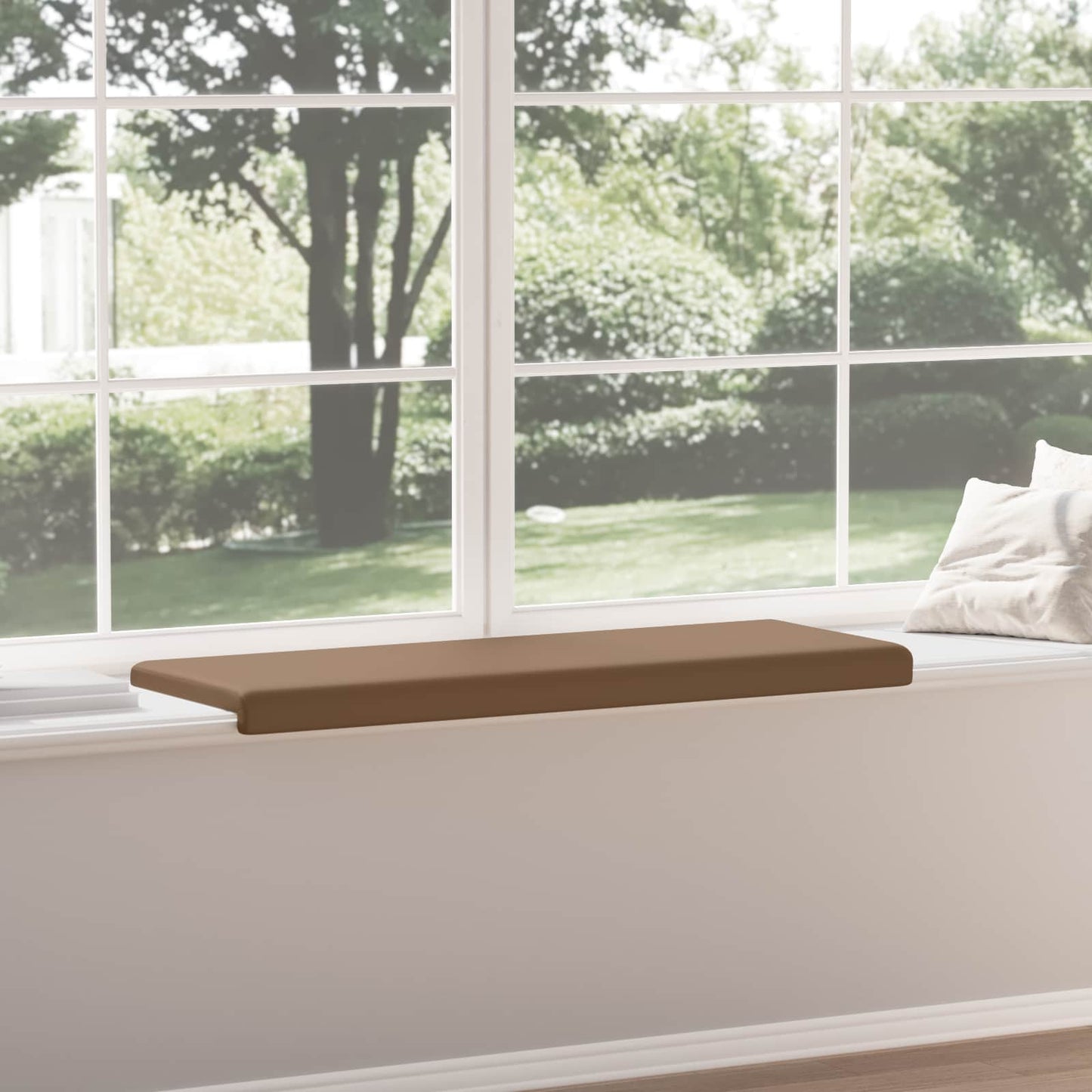 vidaXL Bench Cushion Faux Leather Cappuccino Depth 35 cm