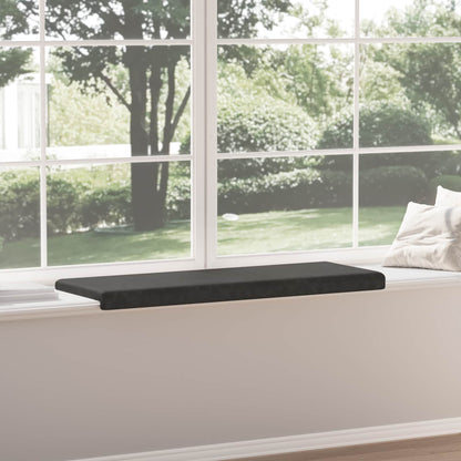 vidaXL Bench Cushion Faux Leather Black Depth 35 cm