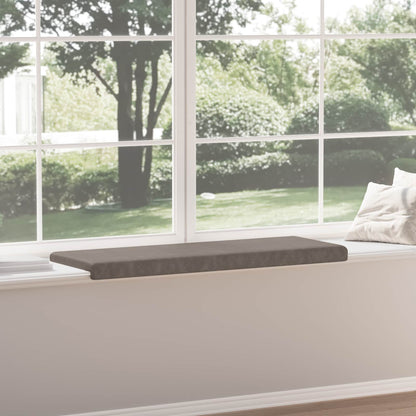 vidaXL Bench Cushion Faux Leather Grey Depth 35 cm