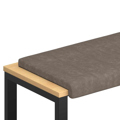vidaXL Bench Cushion Faux Leather Grey Depth 35 cm