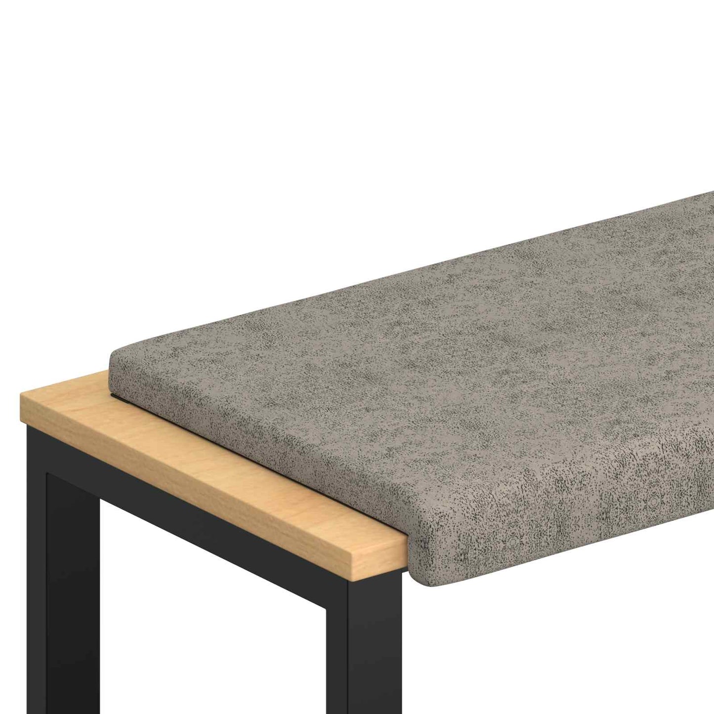 vidaXL Bench Cushion Faux Suede Fabric Light Grey Depth 35 cm