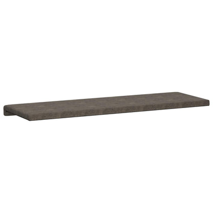 vidaXL Bench Cushion Faux Suede Fabric Dark Grey Depth 35 cm