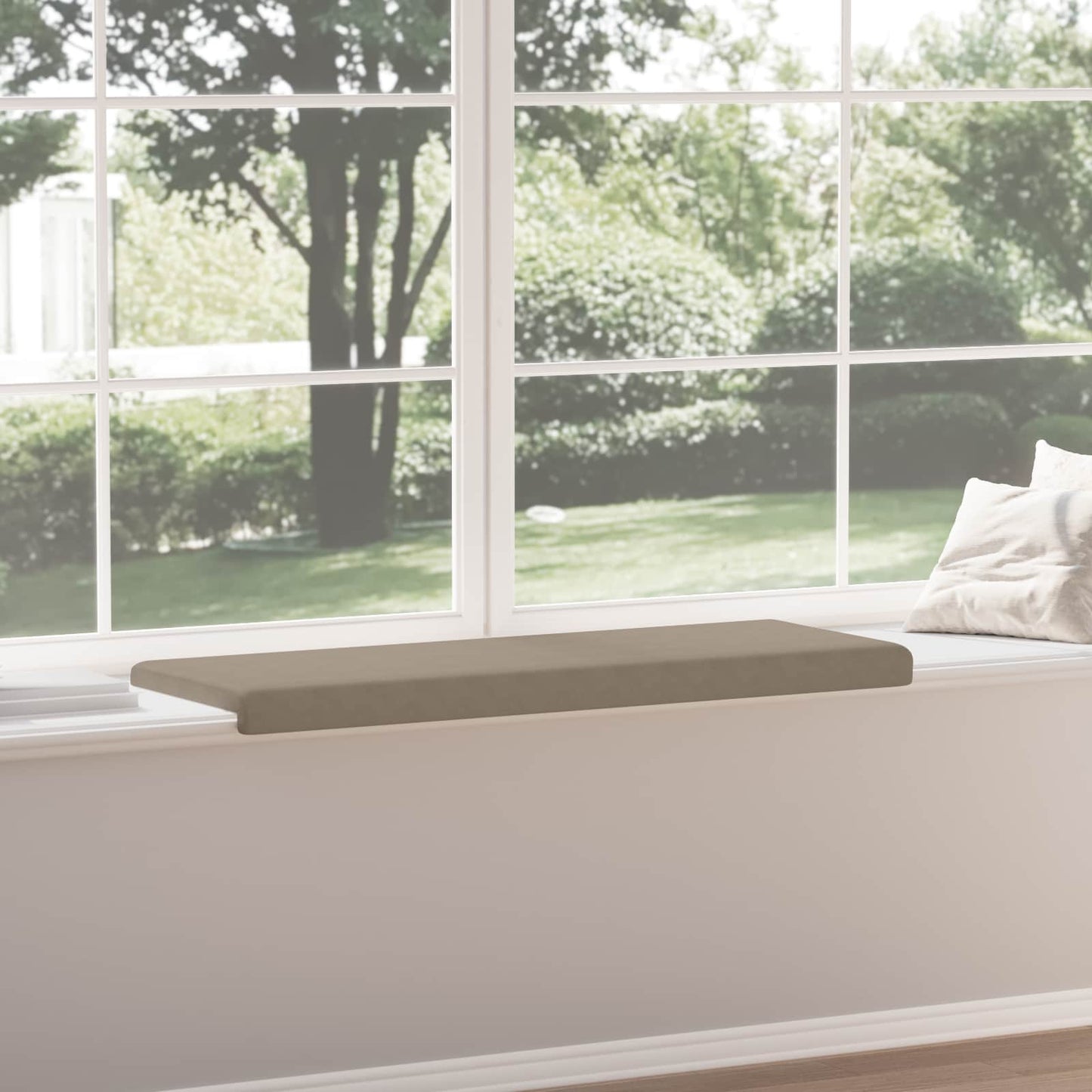 vidaXL Bench Cushion Microfiber Taupe Depth 35 cm