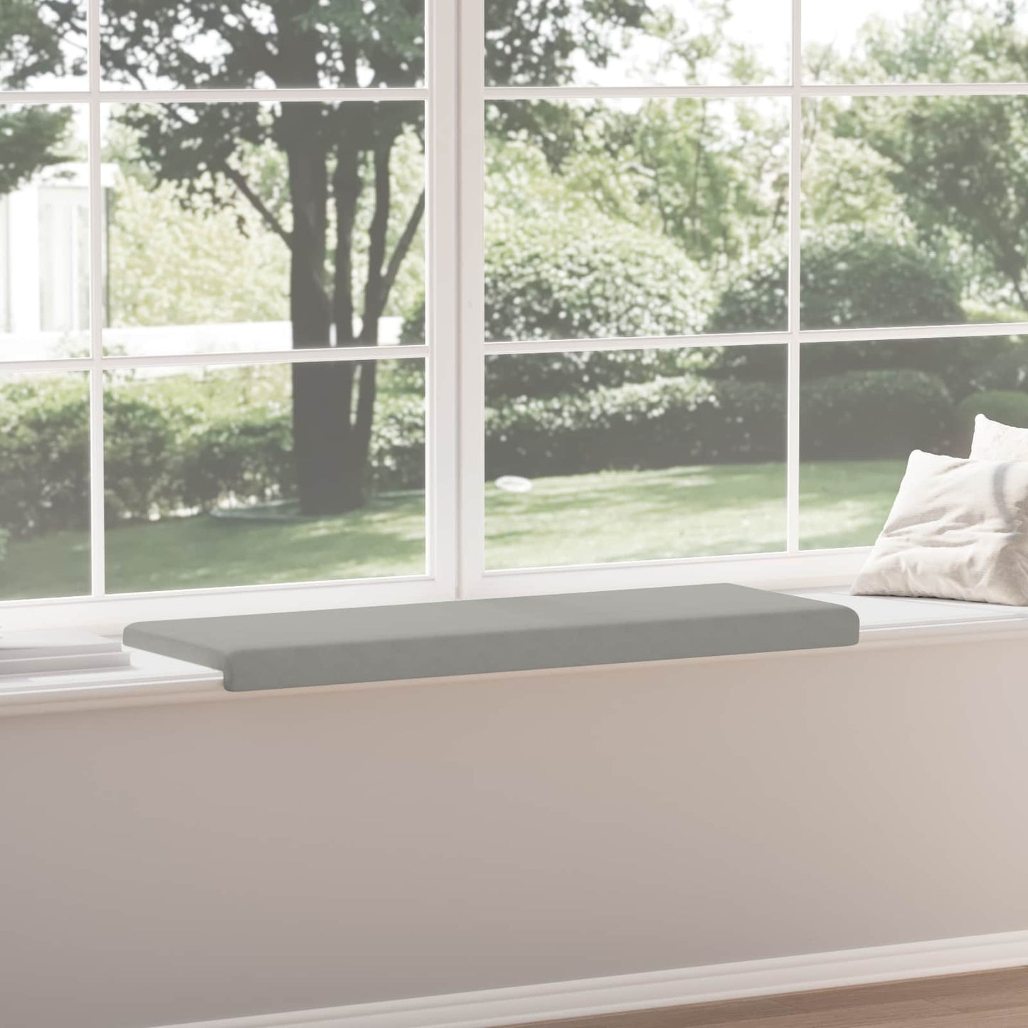 vidaXL Bench Cushion Microfiber Light Grey Depth 35 cm