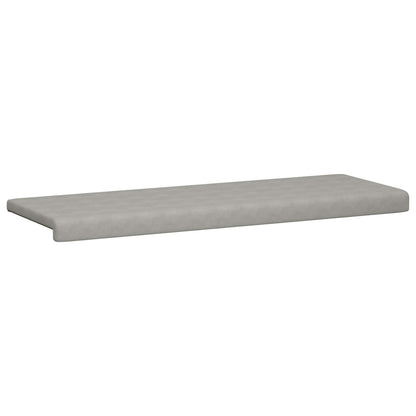 vidaXL Bench Cushion Microfiber Light Grey Depth 35 cm