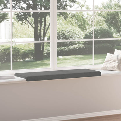 vidaXL Bench Cushion Microfiber Dark Grey Depth 35 cm