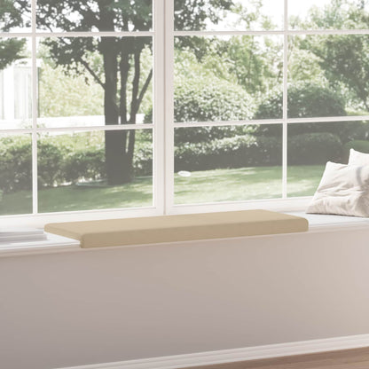 vidaXL Bench Cushion Microfiber Cream Depth 35 cm