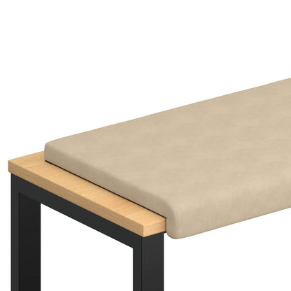 vidaXL Bench Cushion Microfiber Cream Depth 35 cm