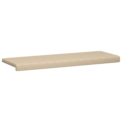 vidaXL Bench Cushion Microfiber Cream Depth 35 cm