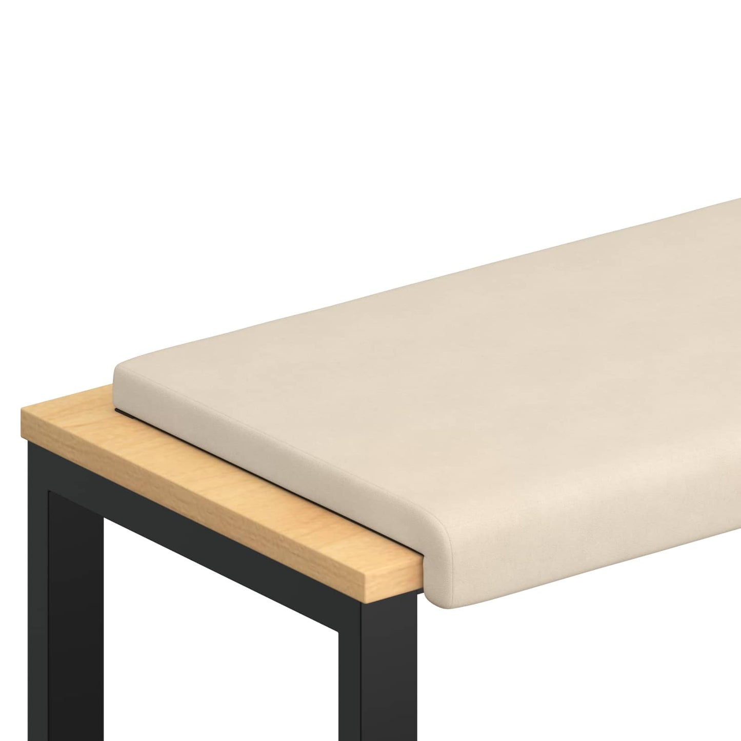vidaXL Bench Cushion Microfiber Beige Depth 35 cm
