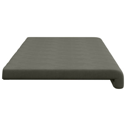 vidaXL Bench Cushion Corduroy Light Grey Depth 35 cm