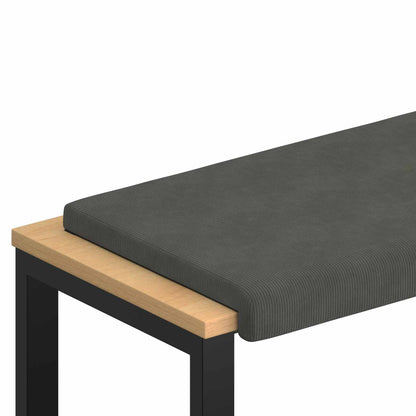 vidaXL Bench Cushion Corduroy Dark Grey Depth 35 cm