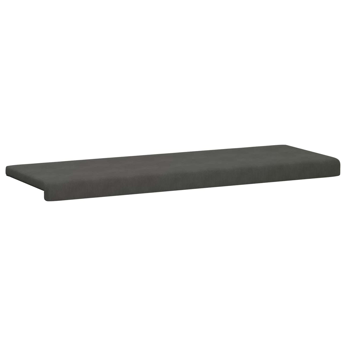 vidaXL Bench Cushion Corduroy Dark Grey Depth 35 cm