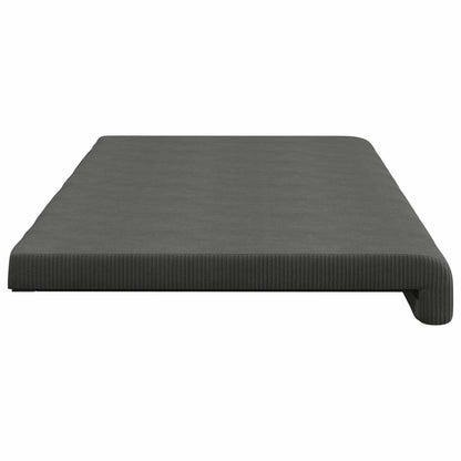 vidaXL Bench Cushion Corduroy Dark Grey Depth 35 cm