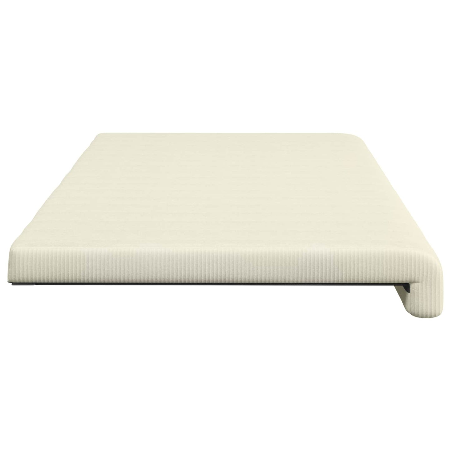 vidaXL Bench Cushion Corduroy Cream Depth 35 cm