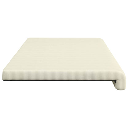vidaXL Bench Cushion Corduroy Cream Depth 35 cm