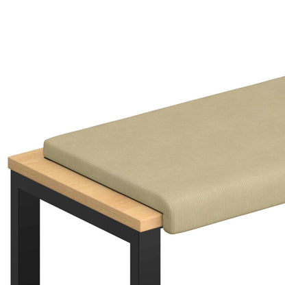vidaXL Bench Cushion Corduroy Grey Green Depth 35 cm