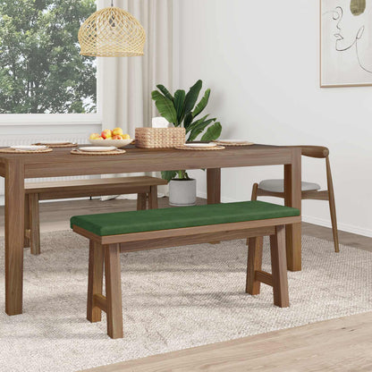 vidaXL Bench Cushion Corduroy Dark Green Depth 35 cm