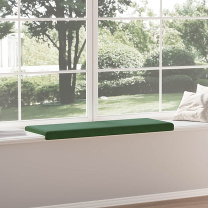 vidaXL Bench Cushion Corduroy Dark Green Depth 35 cm