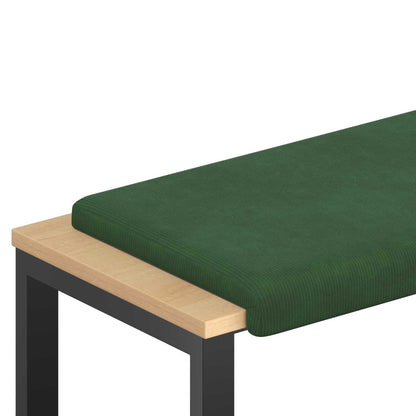 vidaXL Bench Cushion Corduroy Dark Green Depth 35 cm
