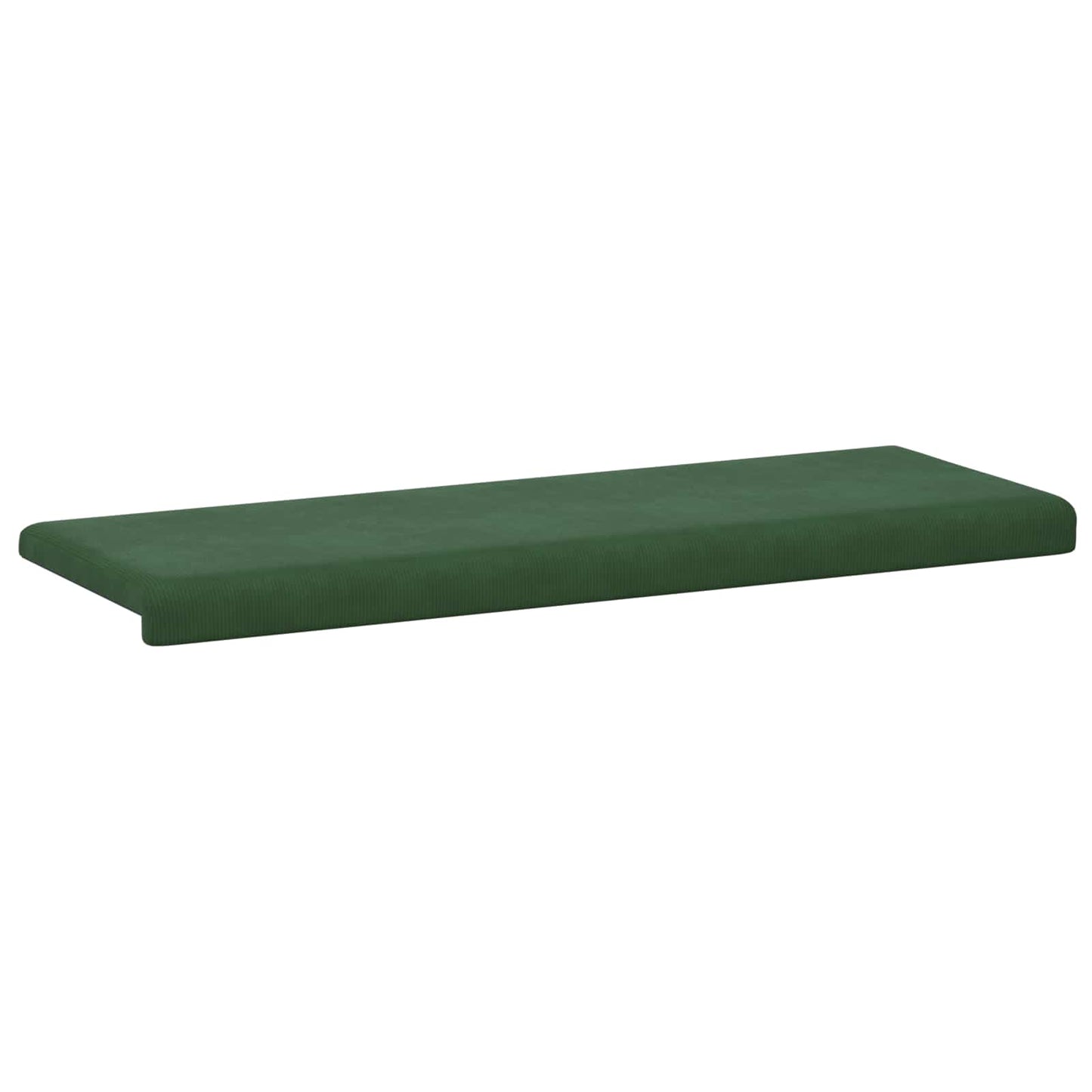 vidaXL Bench Cushion Corduroy Dark Green Depth 35 cm