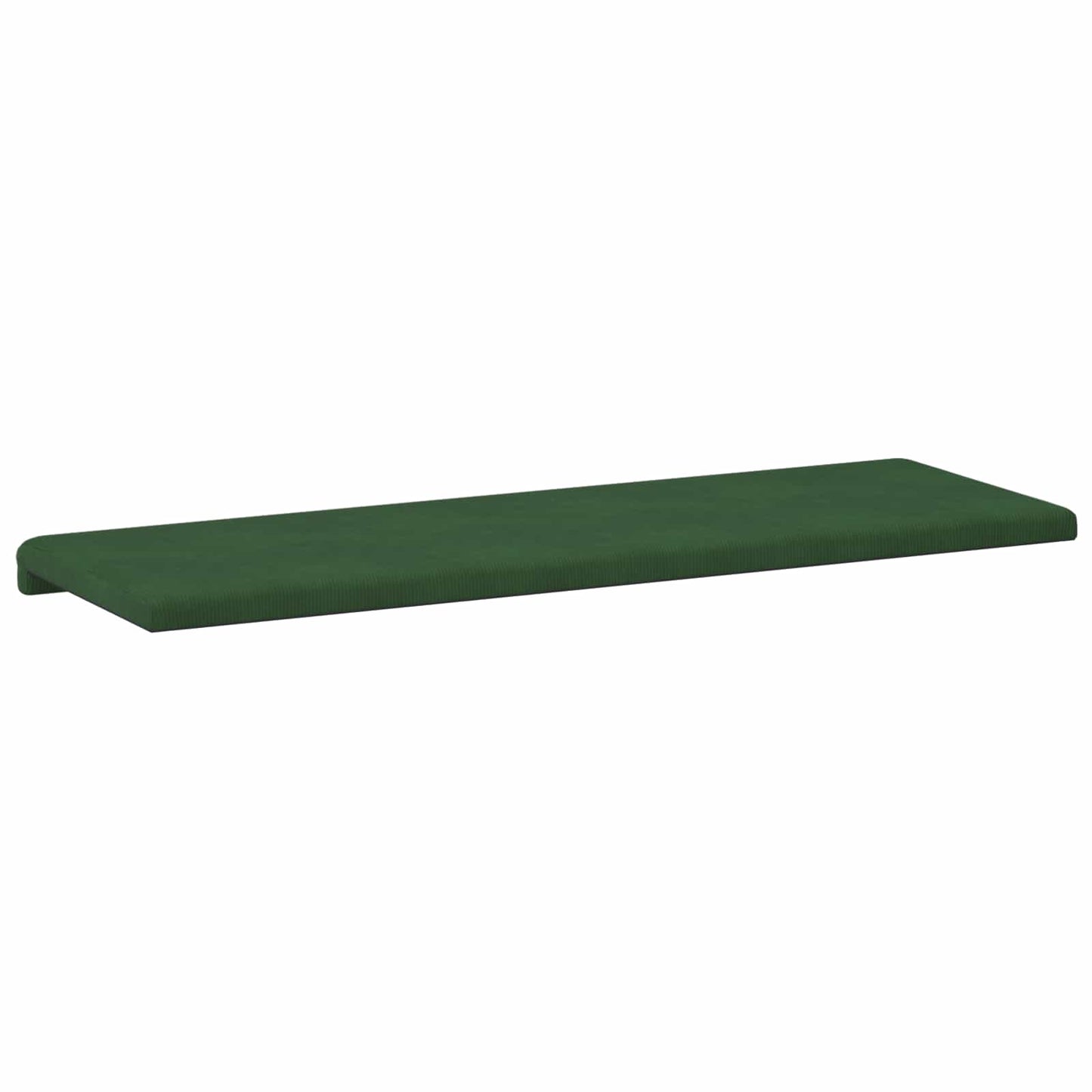 vidaXL Bench Cushion Corduroy Dark Green Depth 35 cm
