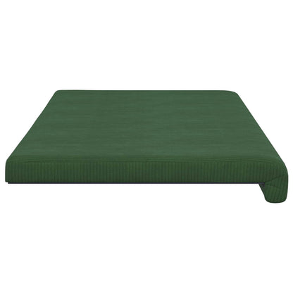 vidaXL Bench Cushion Corduroy Dark Green Depth 35 cm