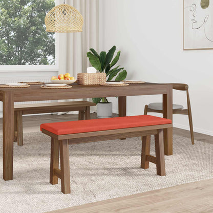 vidaXL Bench Cushion Corduroy Red Orange Depth 35 cm