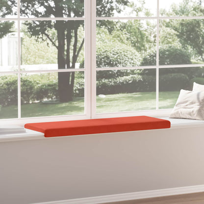 vidaXL Bench Cushion Corduroy Red Orange Depth 35 cm