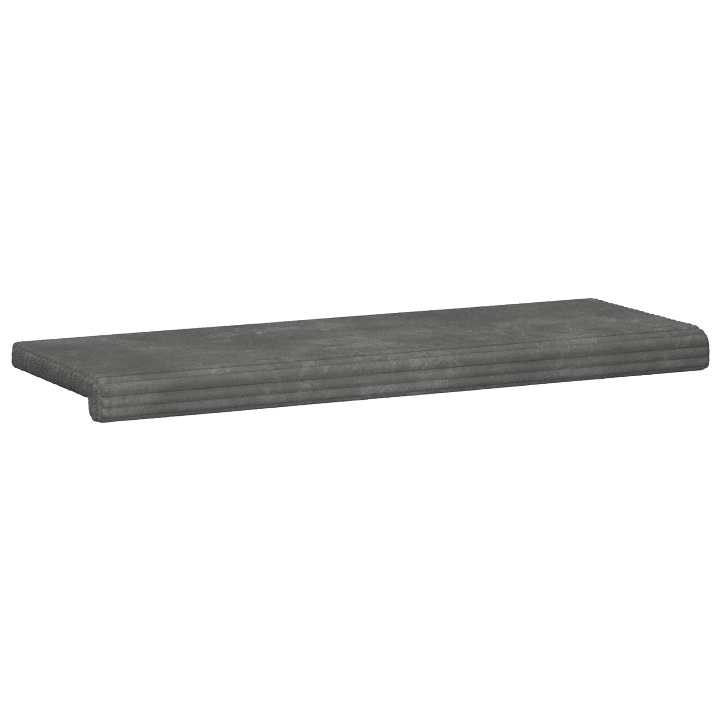 vidaXL Bench Cushion Plush Corduroy Light Grey Depth 35 cm