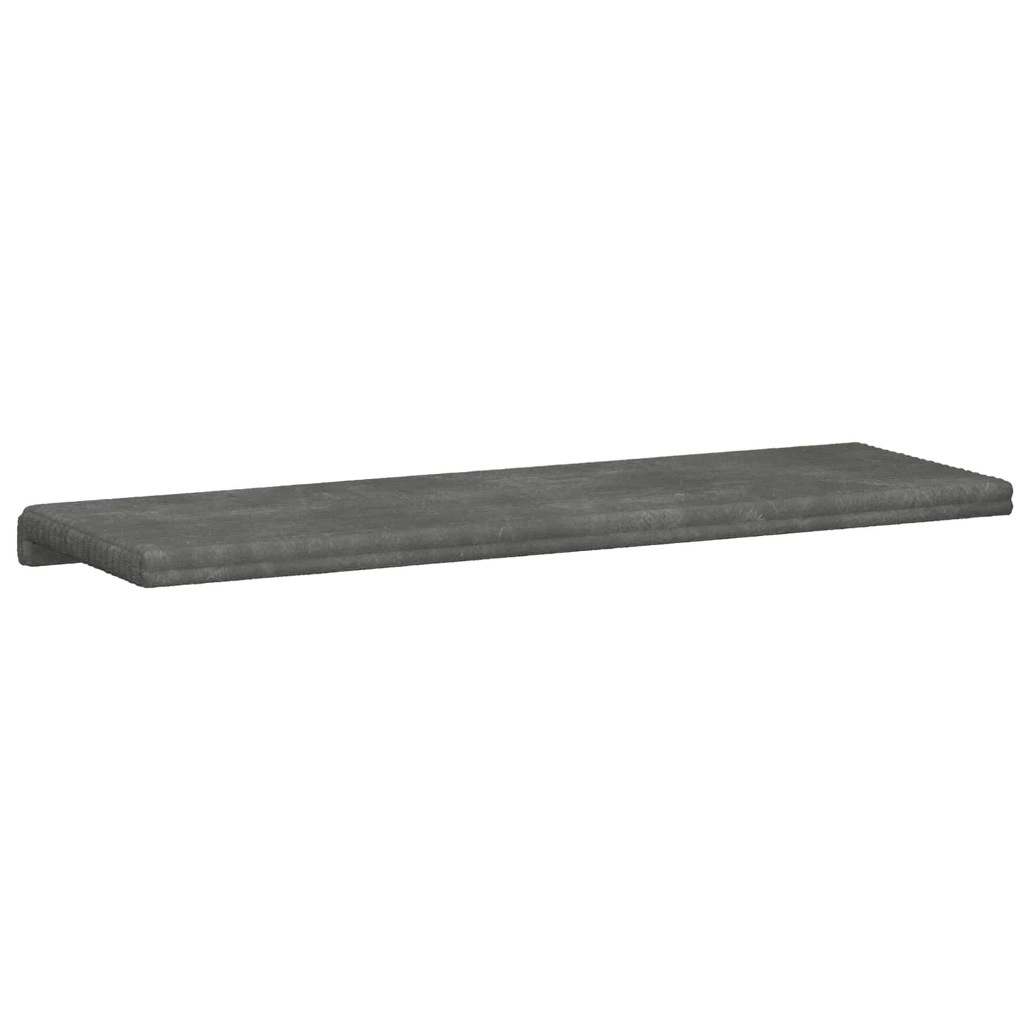 vidaXL Bench Cushion Plush Corduroy Light Grey Depth 35 cm