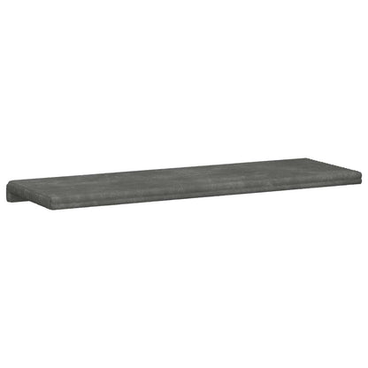 vidaXL Bench Cushion Plush Corduroy Light Grey Depth 35 cm