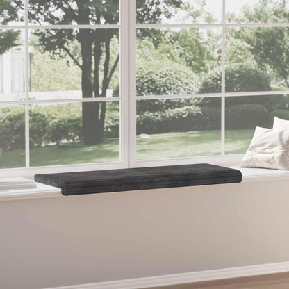 vidaXL Bench Cushion Plush Corduroy Dark Grey Depth 35 cm